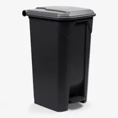 GENERICO - Basurero 100 Litros con pedal central Gris oscuro