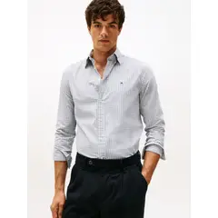TOMMY HILFIGER - Camisa Th Flex De Corte Regular Azul
