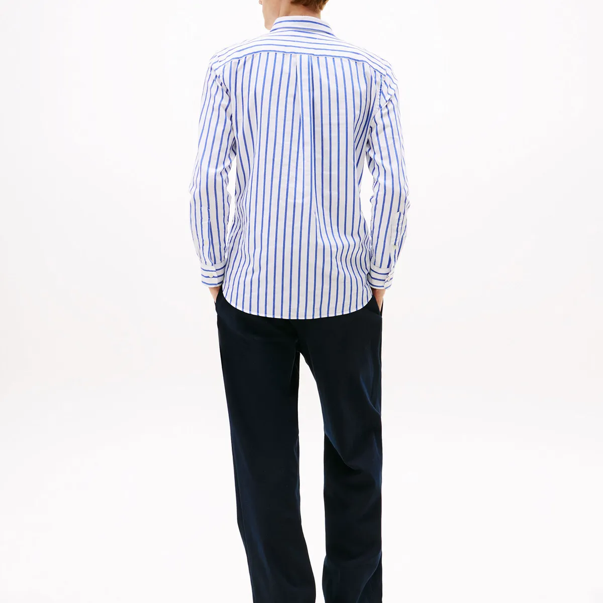 TOMMY HILFIGER - Camisa De Rayas Heritage Oxford Regular Fit Blanco Tommy Hilfiger