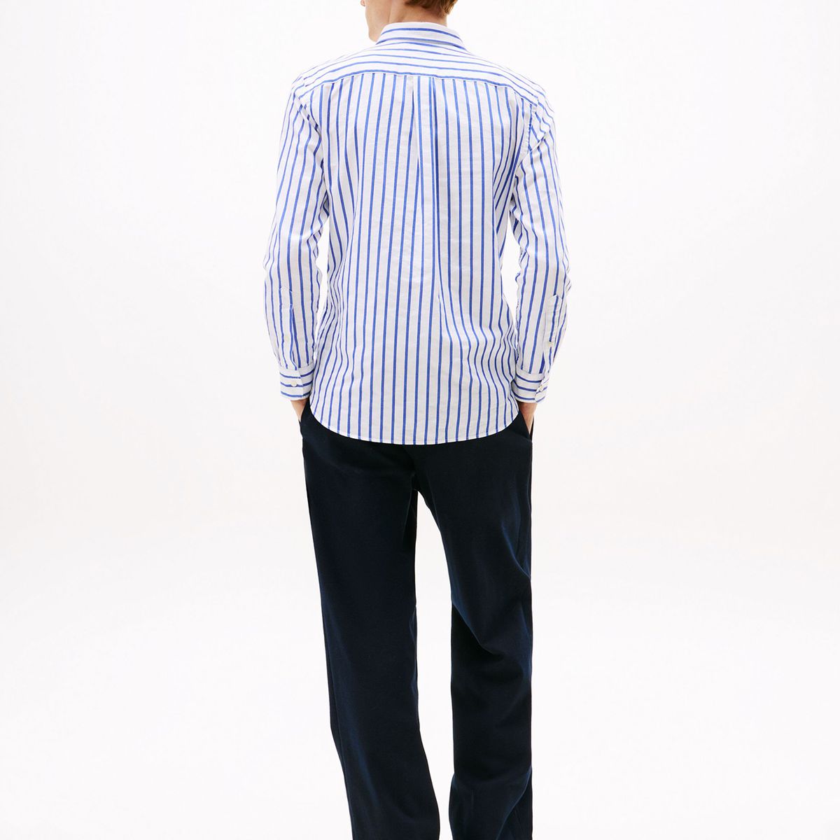 TOMMY HILFIGER - Camisa De Rayas Heritage Oxford Regular Fit Blanco Tommy Hilfiger