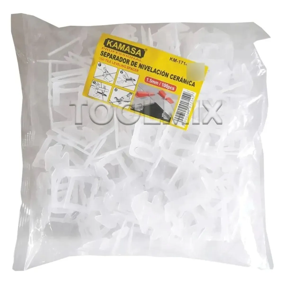 KAMASA - Clips Separador Nivelador De Cerámica 15mm  100pcs Kamasa