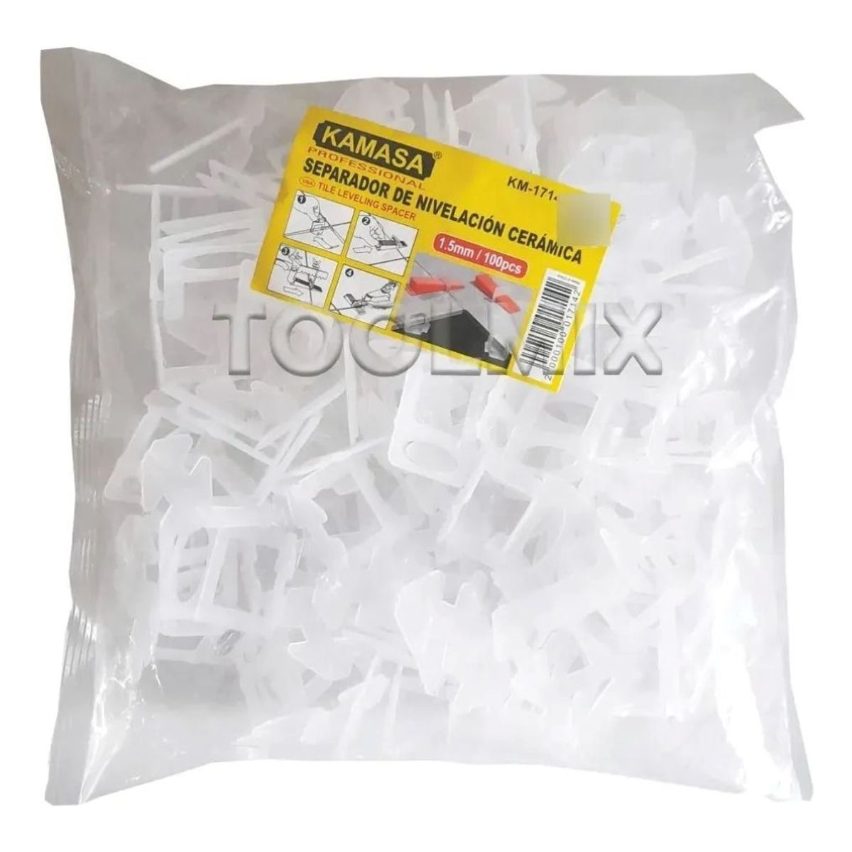 KAMASA - Clips Separador Nivelador De Cerámica 15mm  100pcs Kamasa
