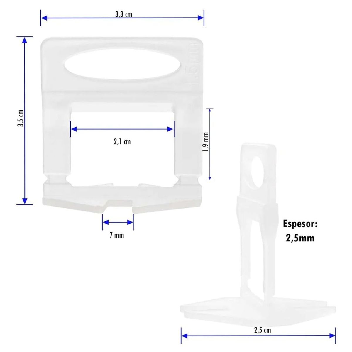 KAMASA - Clips Separador Nivelador De Cerámica 25mm  100pcs Kamasa