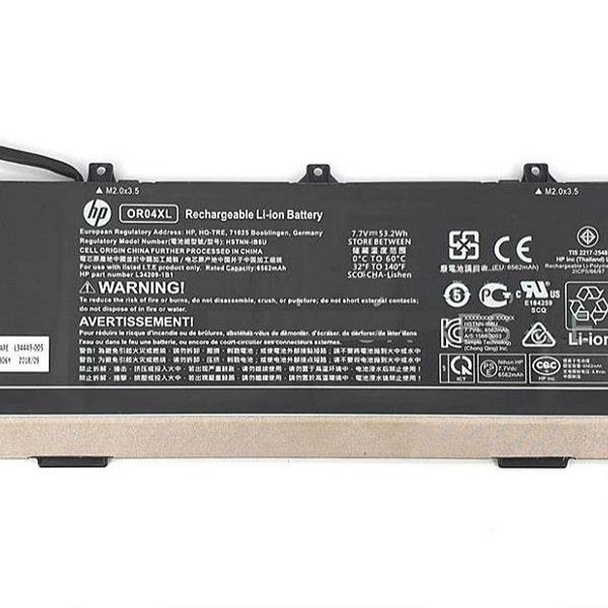 HP - Batería 4C 53Wh 3.45Ah Lithium-ion OR04XL