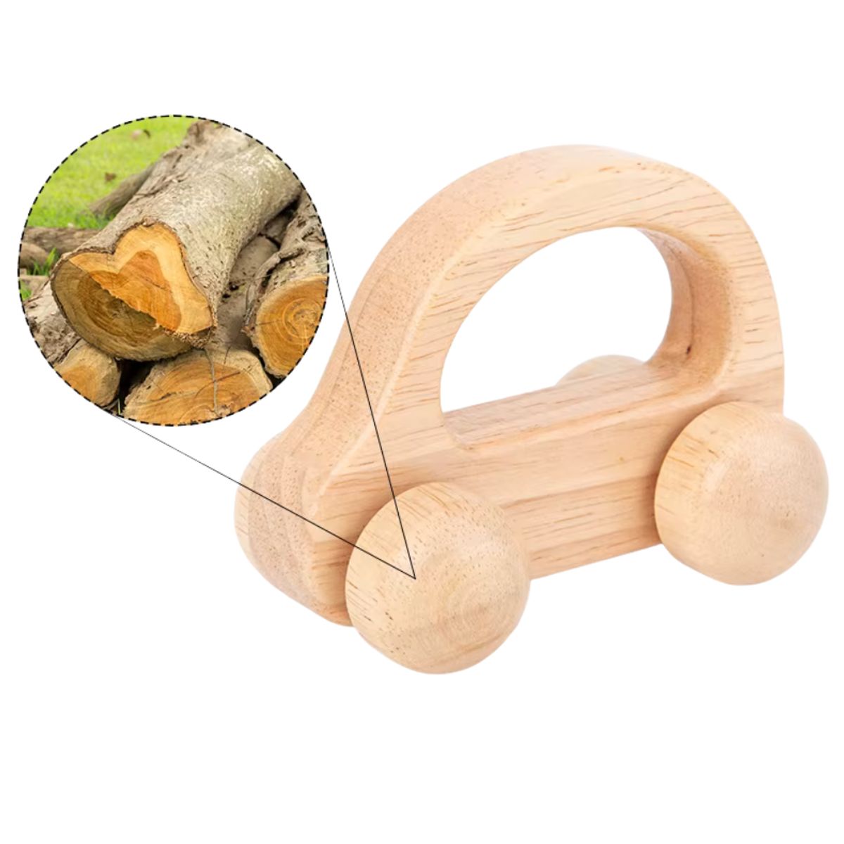 ABC - Set 4 Autos de Madera Montessori Educativo