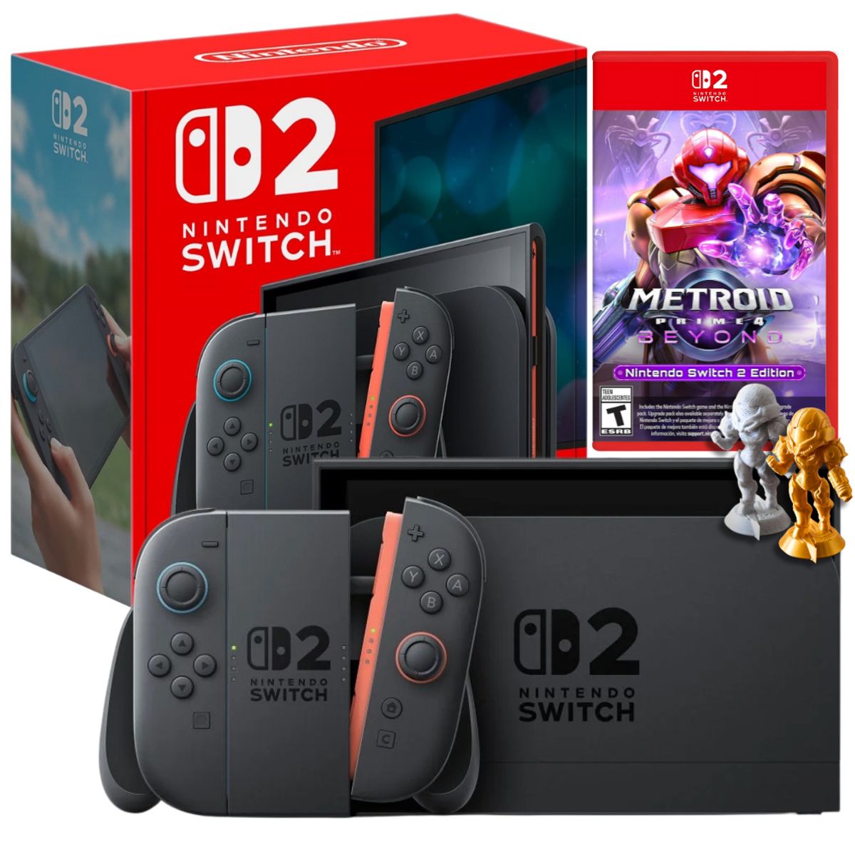 NINTENDO - Consola Nintendo Switch 2 + Metroid Prime 4 Beyond Fisico Bundle Exclusivo