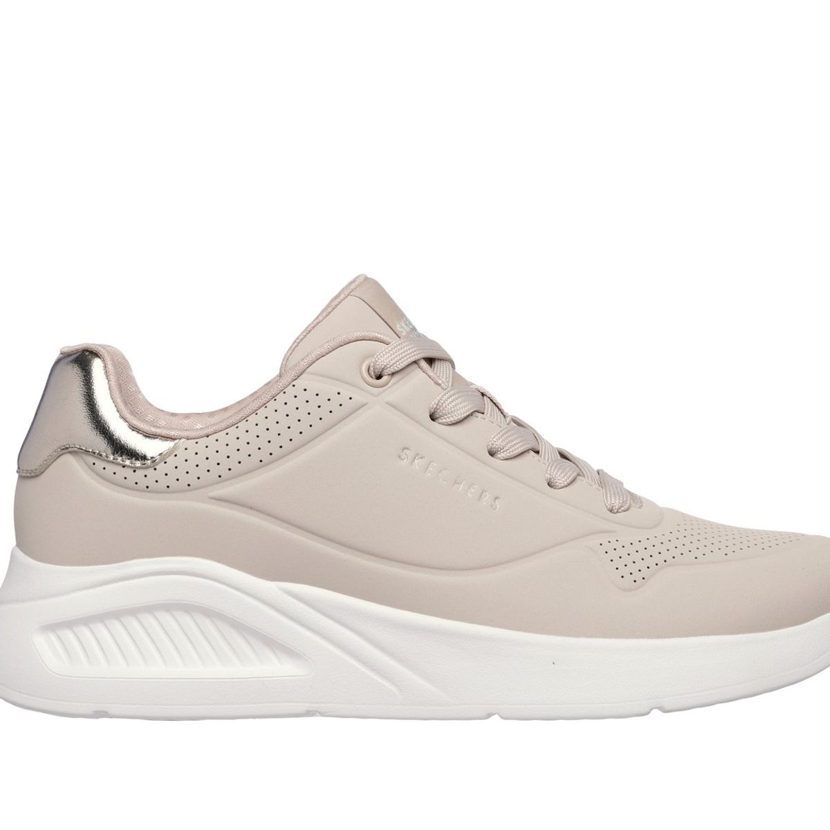 SKECHERS - Zapatillas Mujer Uno Lite Shimmer Along Beige Skechers