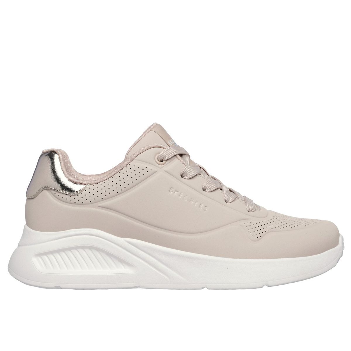 SKECHERS - Zapatillas Mujer Uno Lite Shimmer Along Beige Skechers