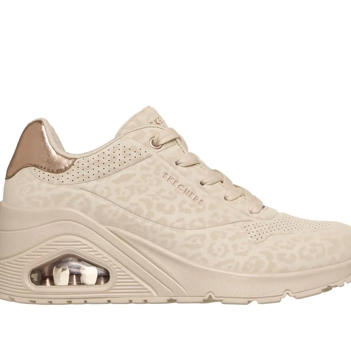 SKECHERS - Zapatillas Mujer Uno Wedge Safari Daze Beige Skechers