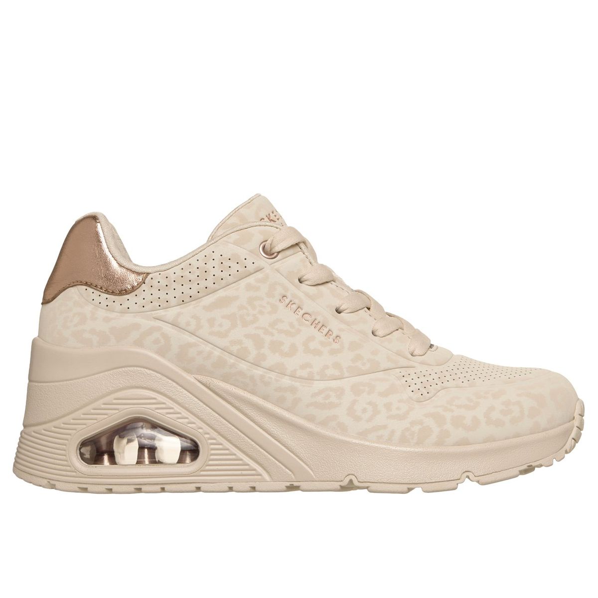 SKECHERS - Zapatillas Mujer Uno Wedge Safari Daze Beige Skechers