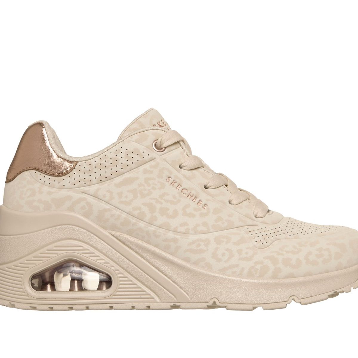 SKECHERS - Zapatillas Mujer Uno Wedge Safari Daze Beige Skechers