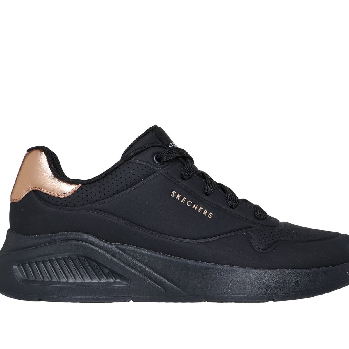 SKECHERS - Zapatillas Mujer Uno Lite Shimmer Along Negro Skechers