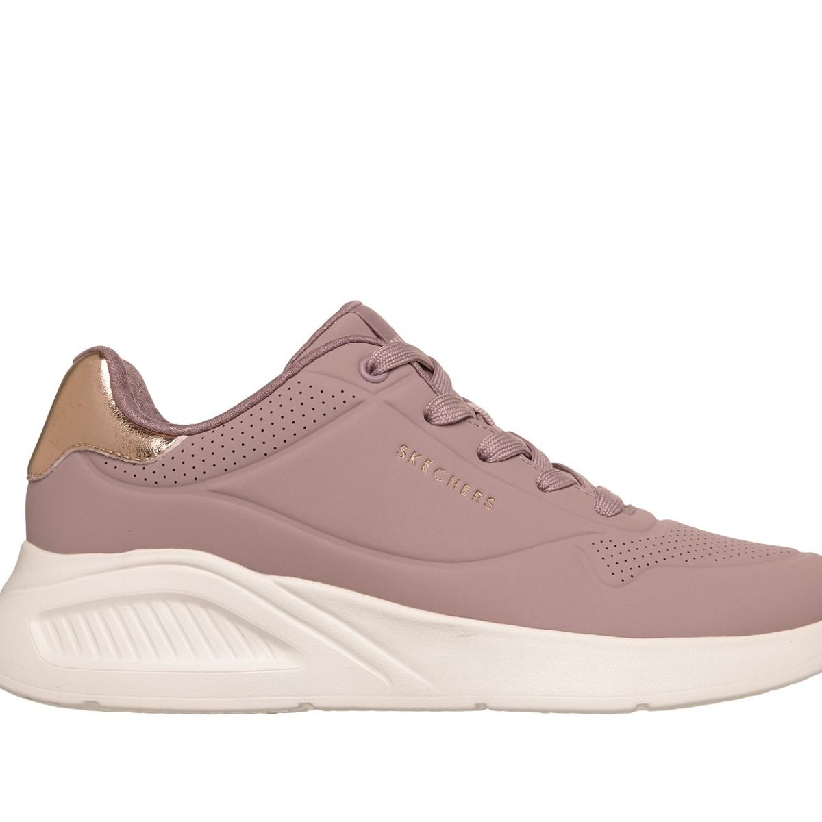 SKECHERS - Zapatillas Mujer Uno Lite Shimmer Along Malva Skechers