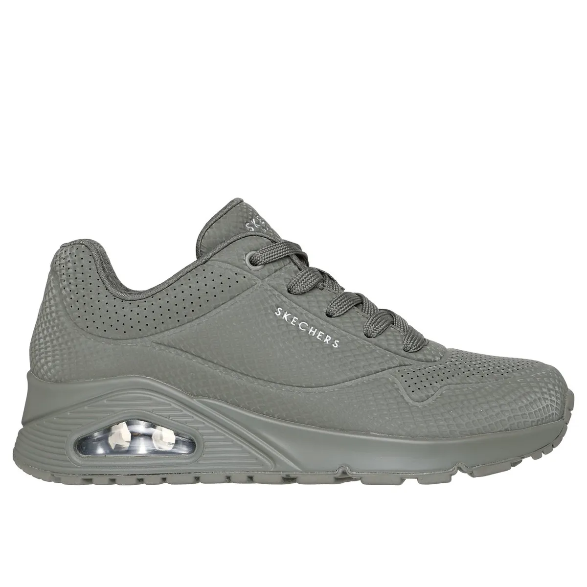 SKECHERS - Zapatillas Mujer Uno Shiny Scale Verde Oliva Skechers