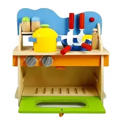 ABC - Cocina de Madera Infantil con Accesorios Didáctico