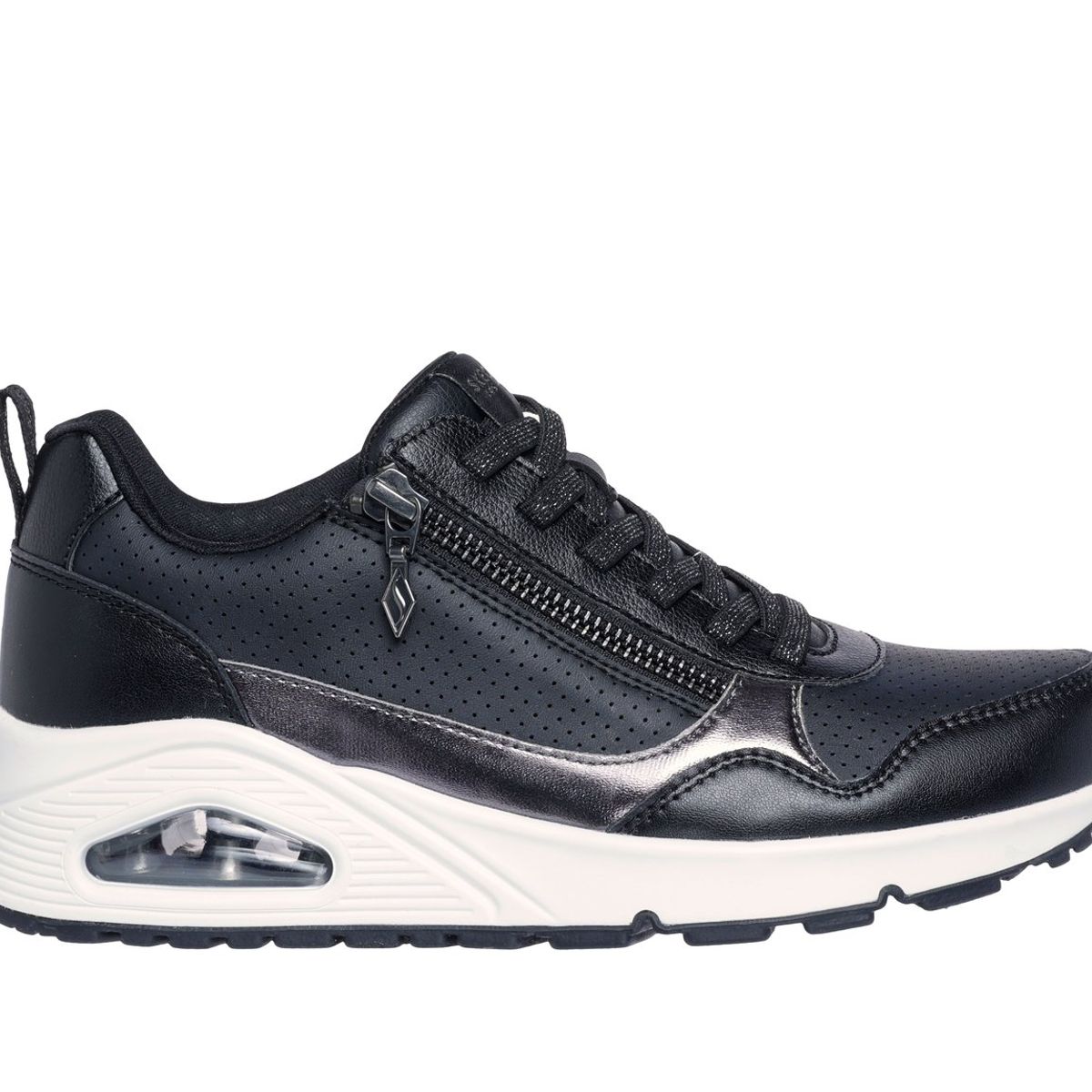 SKECHERS - Zapatillas Mujer Uno Metallic Sliders Negro Skechers
