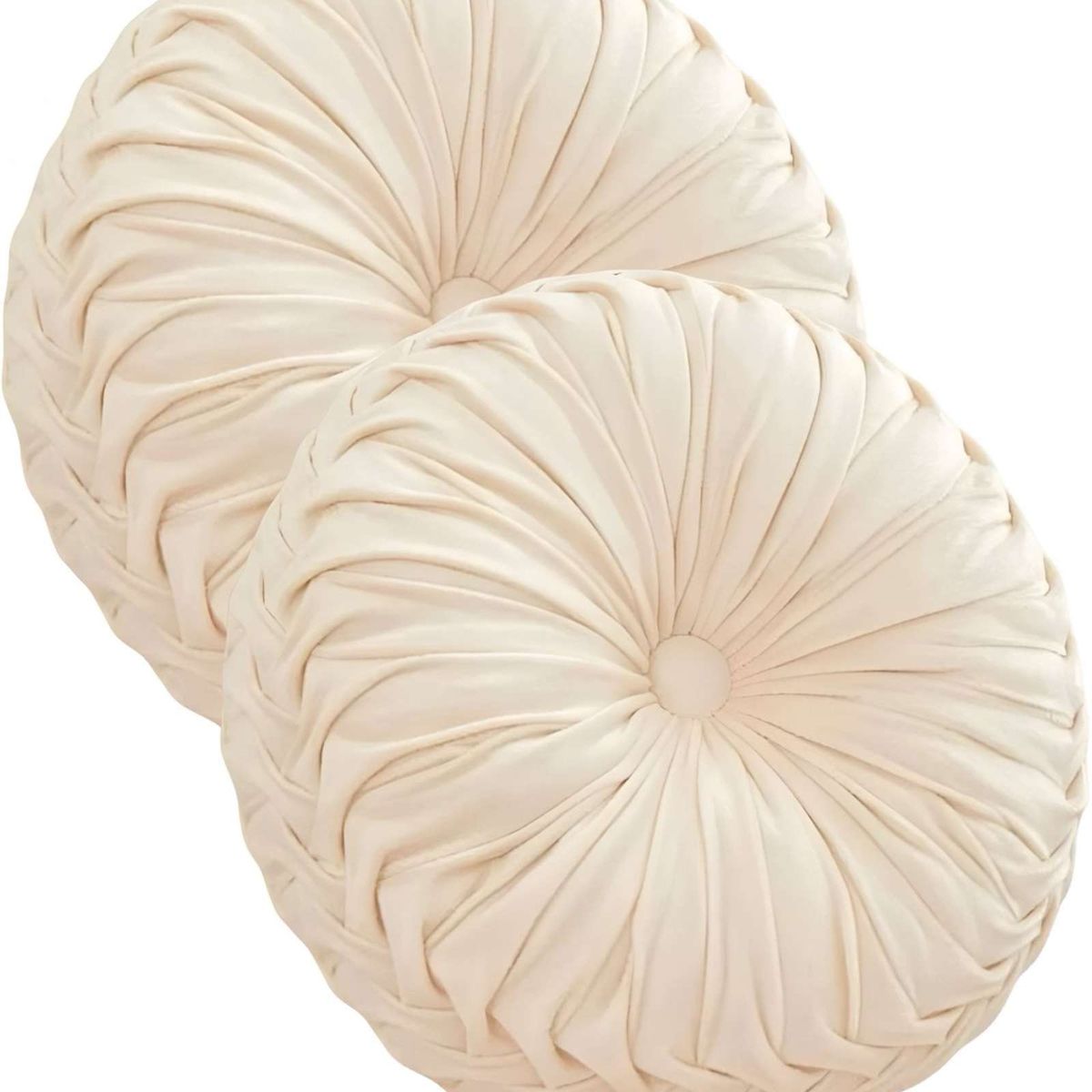 GENERICO - JUEGO DE 2 COJINES DECORATIVOS REDONDO ELEGANTE Y SOFISTICADO