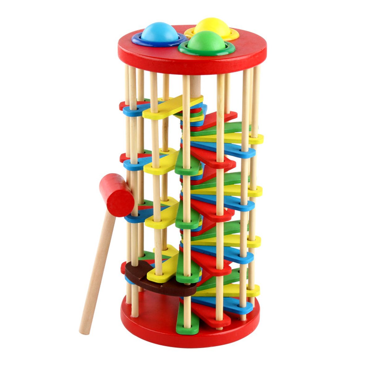 ABC - Pelota Martillo Escalera de Madera Juguete Didáctico