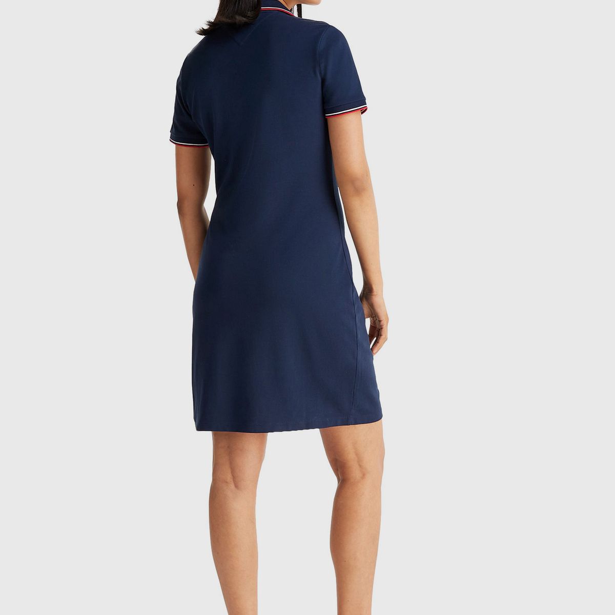 TOMMY HILFIGER - Vestido Polo Manga Con Logo Azul Tommy Hilfiger