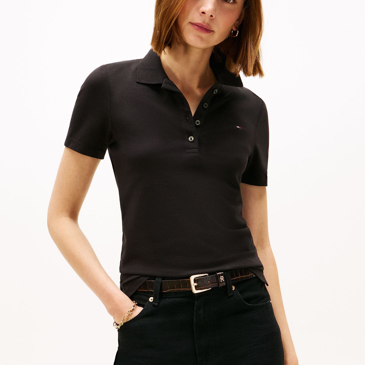 TOMMY HILFIGER - Polo 1985 Collection Slim Fit Negro Tommy Hilfiger