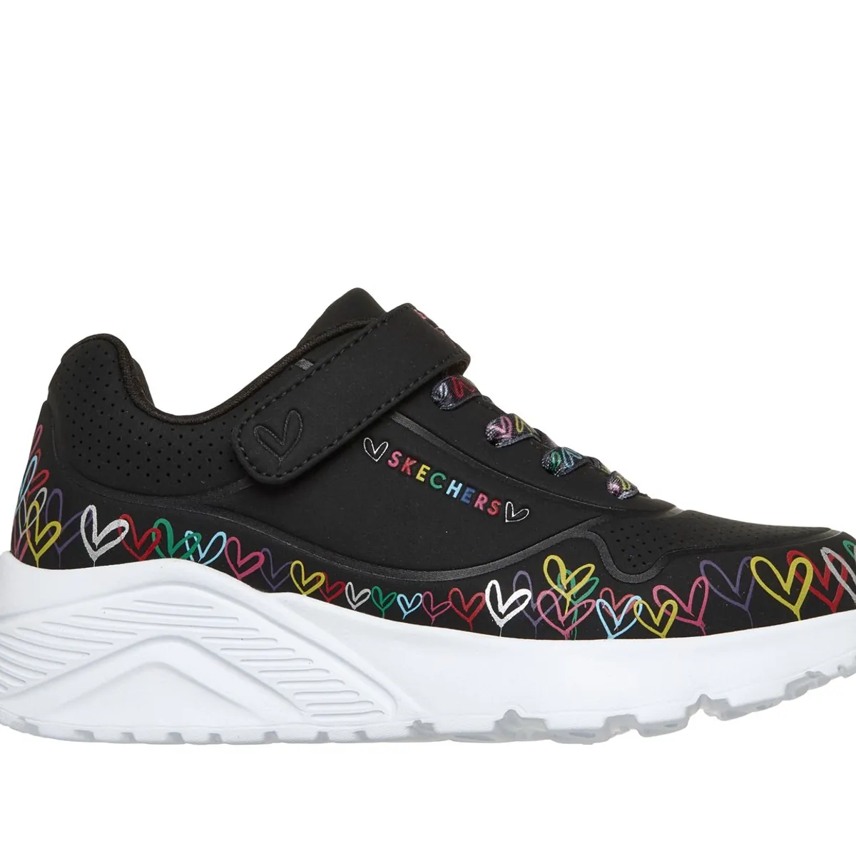 SKECHERS - Zapatillas Niña Uno Lite Heart Craze Negro Skechers