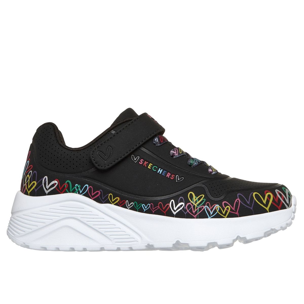 SKECHERS - Zapatillas Niña Uno Lite Heart Craze Negro Skechers