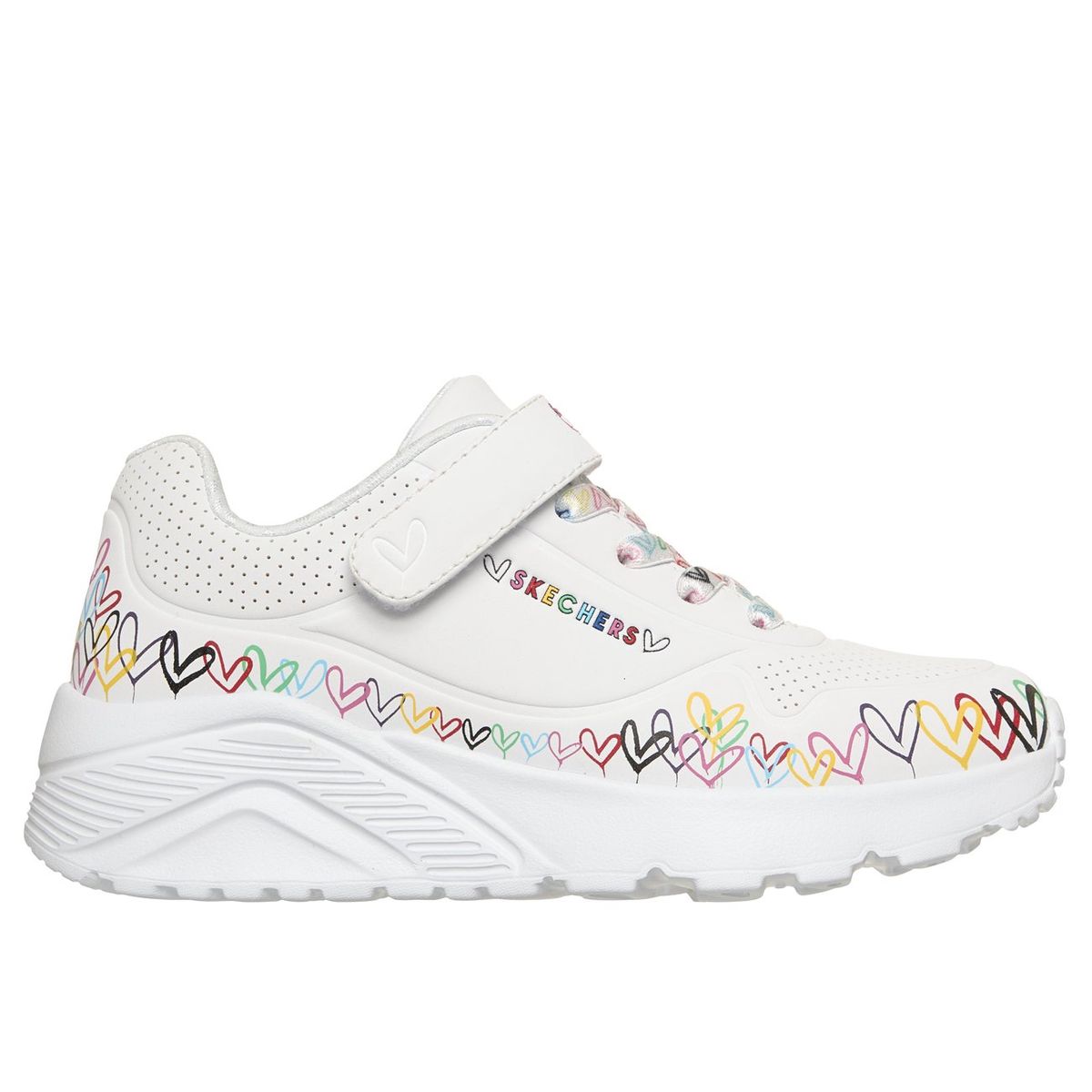 SKECHERS - Zapatillas Niña Uno Lite Heart Craze Blanco Skechers