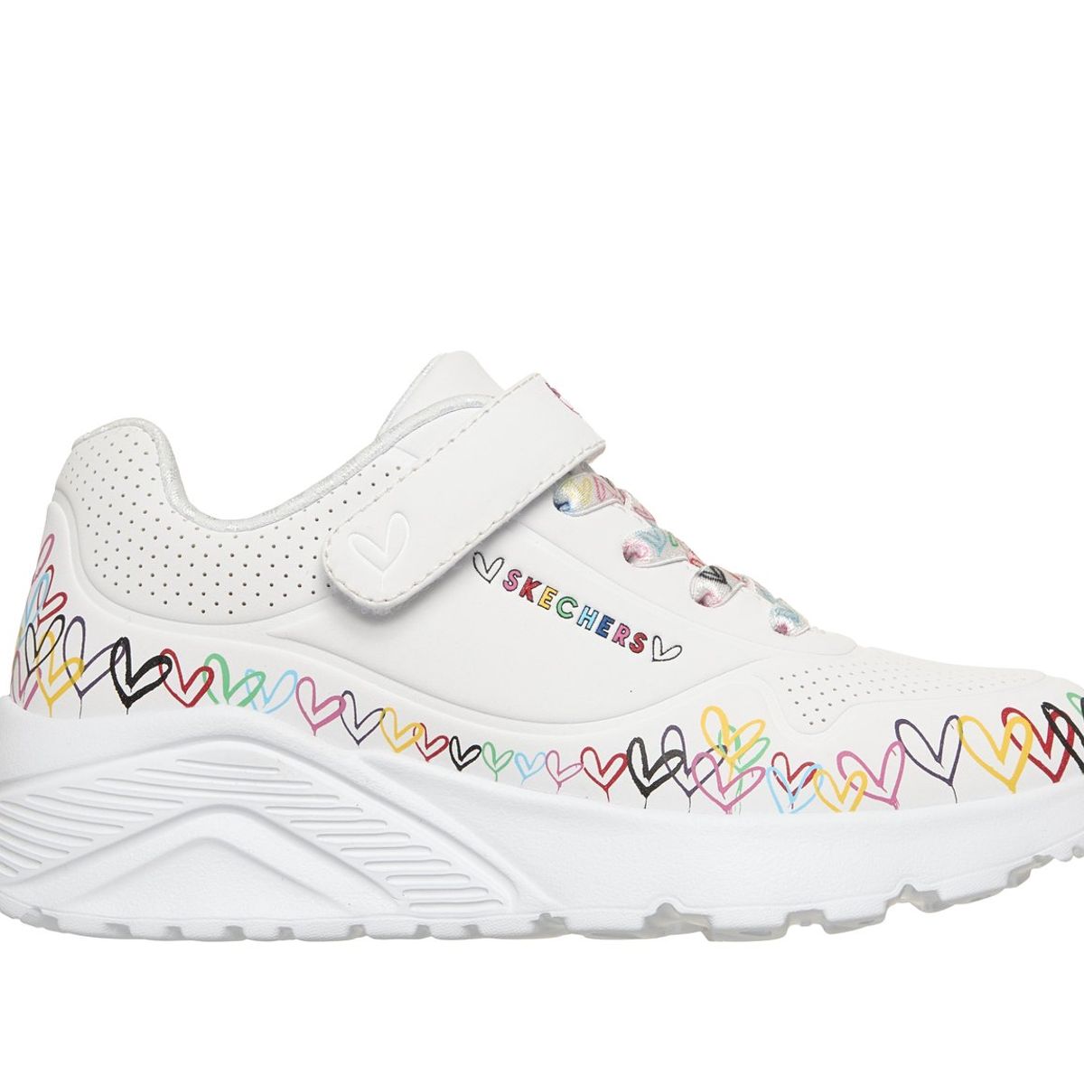 SKECHERS - Zapatillas Niña Uno Lite Heart Craze Blanco Skechers