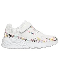 SKECHERS - Zapatillas Niña Uno Lite Heart Craze Blanco
