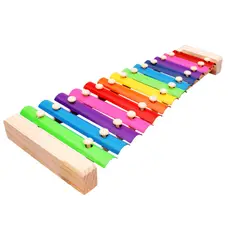 ABC - Xilófono de Madera Infantil Multicolor Juguete Musical Educativo