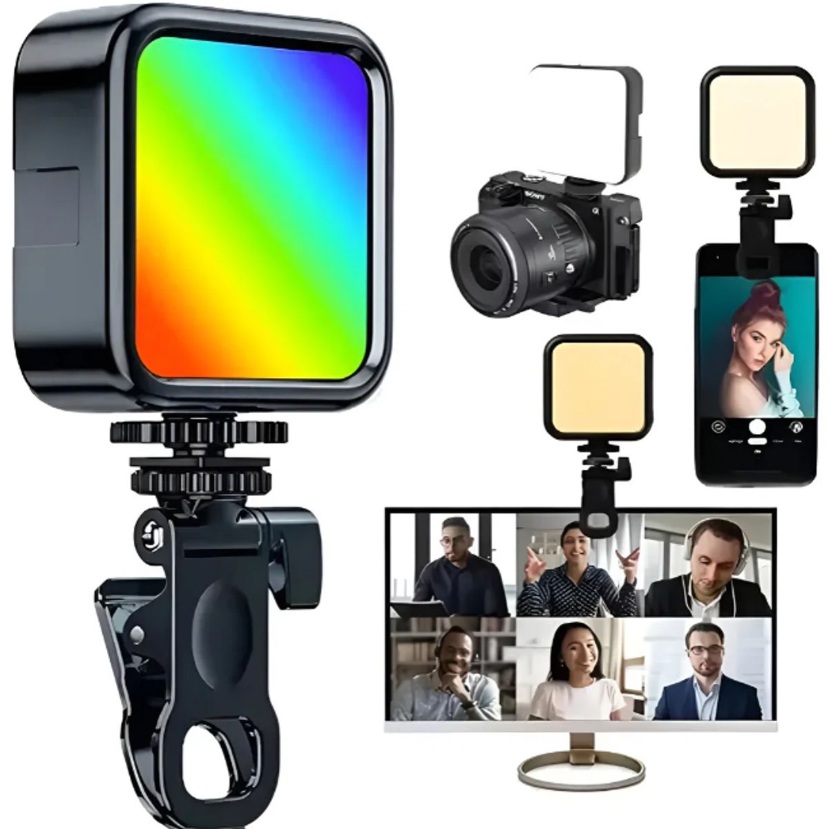 GENERICO - Luz Led Multicolor Adaptable Para Teléfono y computador