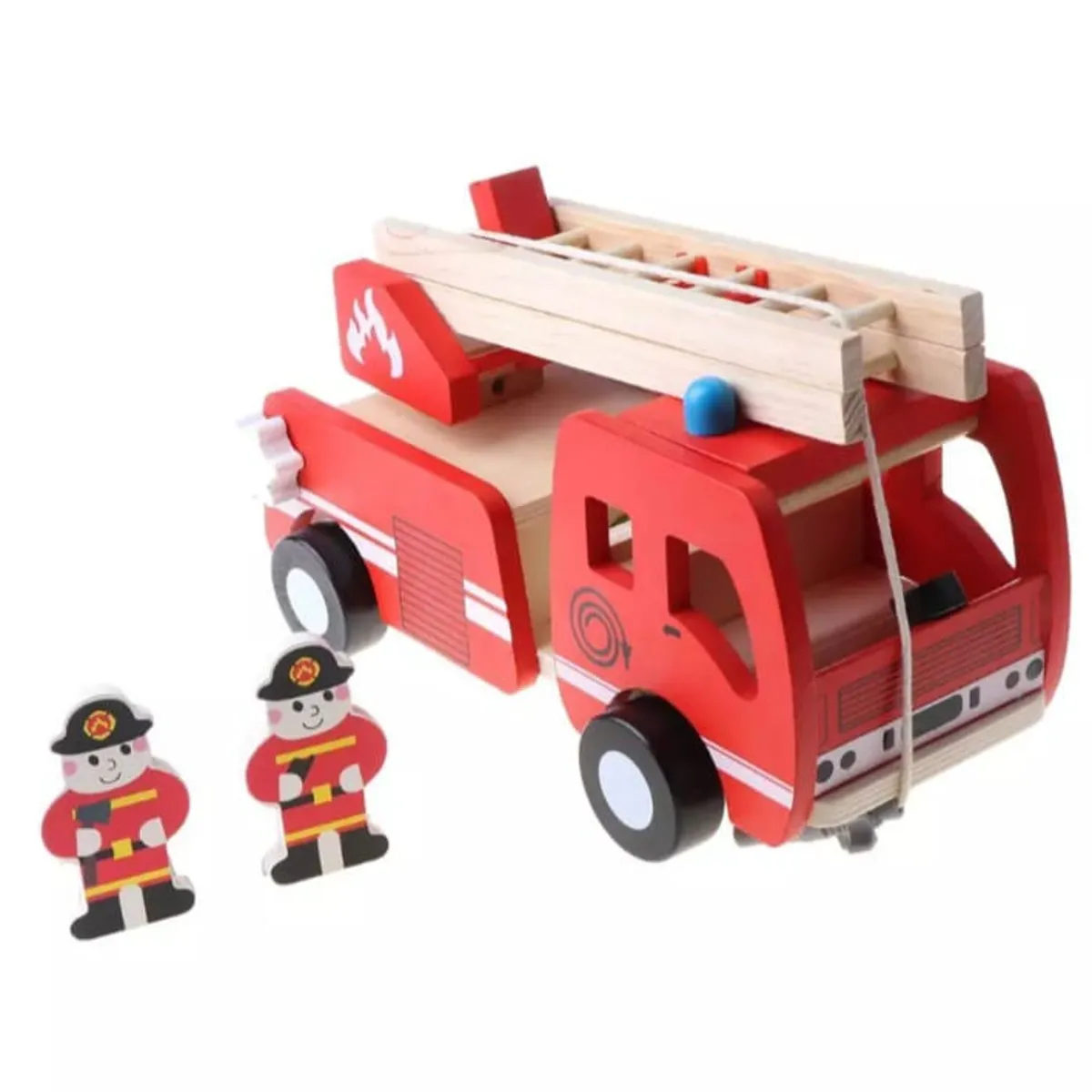 GENERICO - Camión De Bomberos Juguete De Madera Didáctico