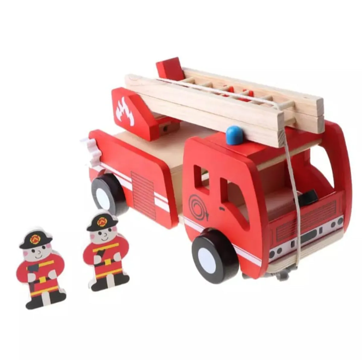 GENERICO - Camión De Bomberos Juguete De Madera Didáctico