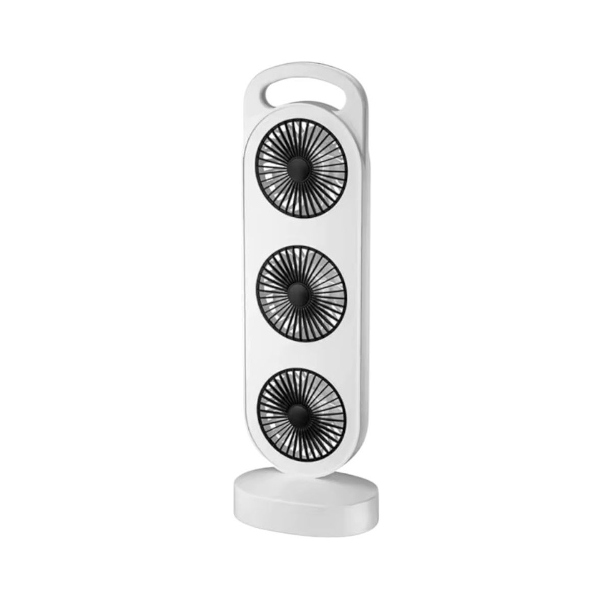 GENERICO - Ventilador Portátil Triple Turbo 3 en 1 Recargable USB-C Escritorio