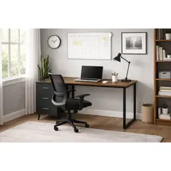 SPACE HOME - Escritorio Atlas Blackwood Estilo Industrial con Cajones