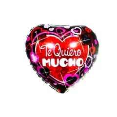 GENERICO - Globo Metálico 18 Corazón Te Quiero Mucho