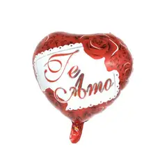 GENERICO - Globo Metálico 18 Corazón Te Amo Rosas 1 Unidad