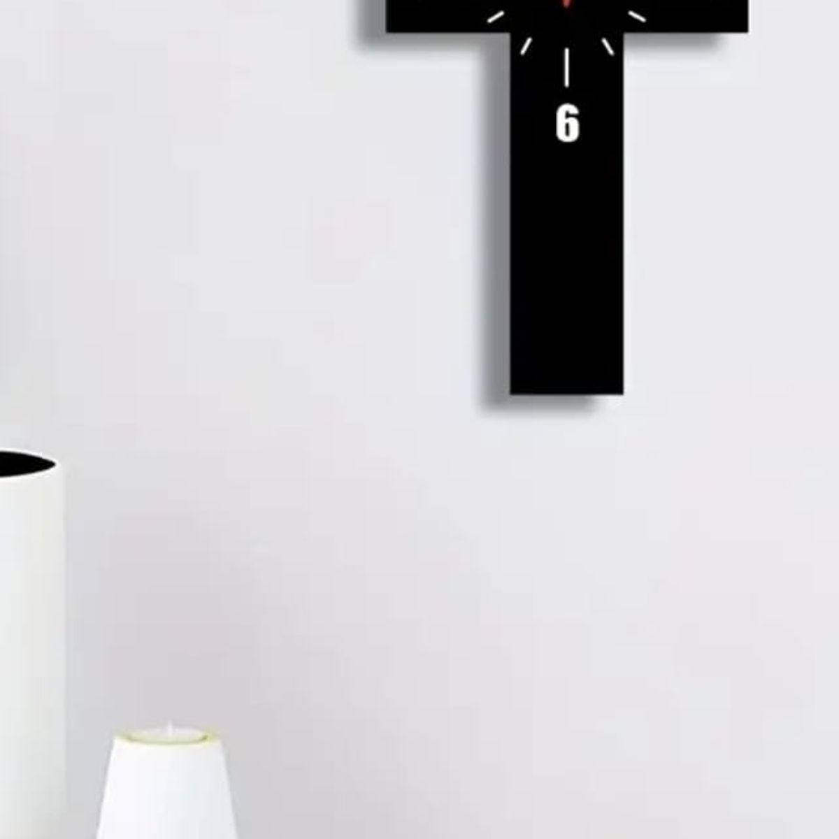 Reloj de Pared en Forma de Cruz  Diseño Minimalista, marca GENERICO - Foto Principal