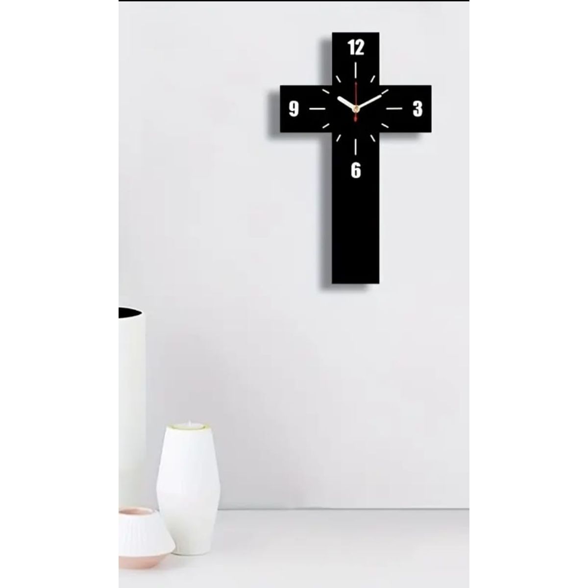 Reloj de Pared en Forma de Cruz  Diseño Minimalista, marca GENERICO - Foto Principal