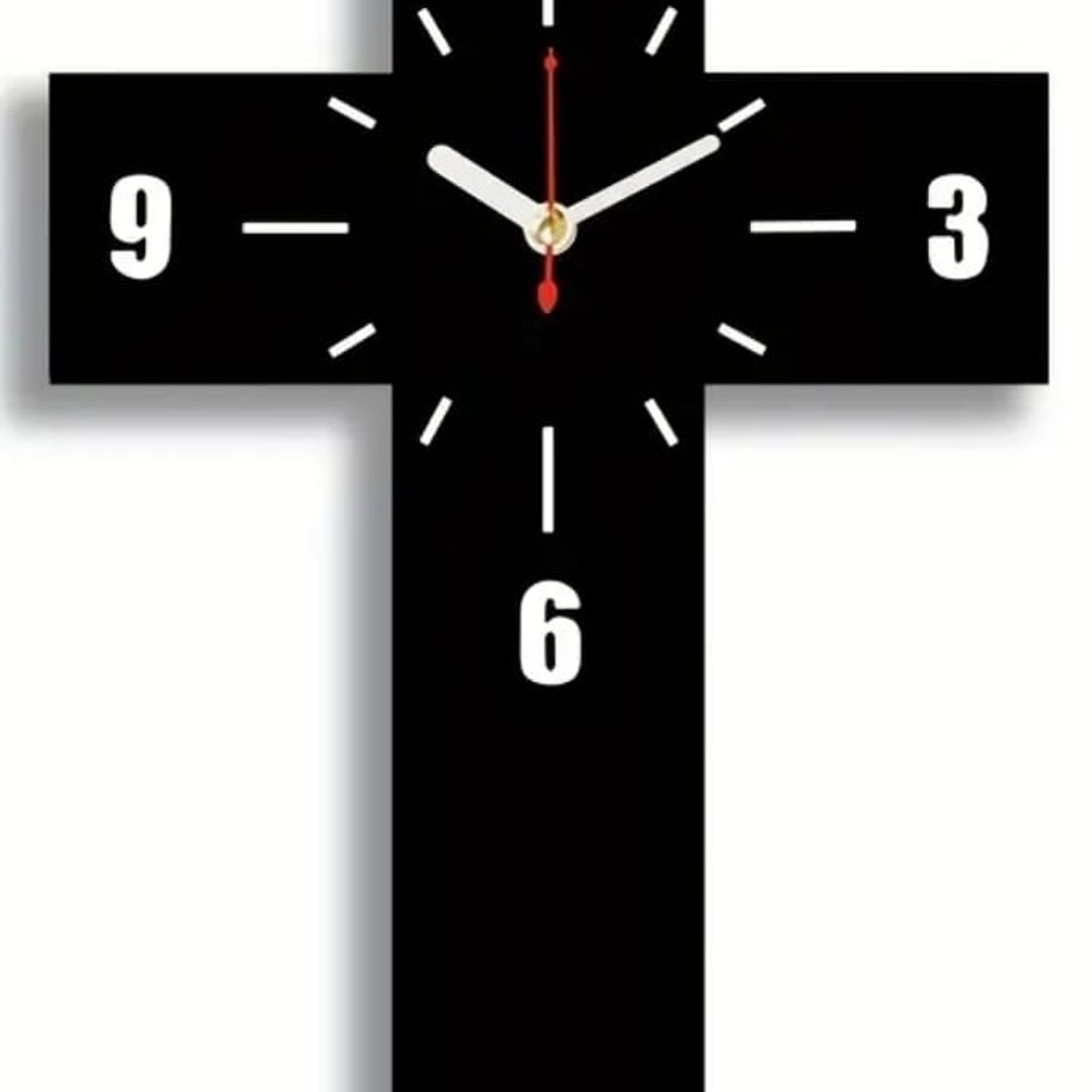 Reloj de Pared en Forma de Cruz  Diseño Minimalista, marca GENERICO - Foto 2