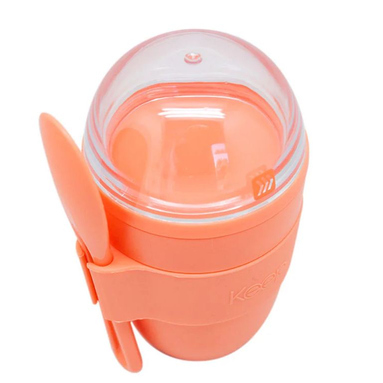 Vaso Snack 450 ml con Cucharita Coral - PS