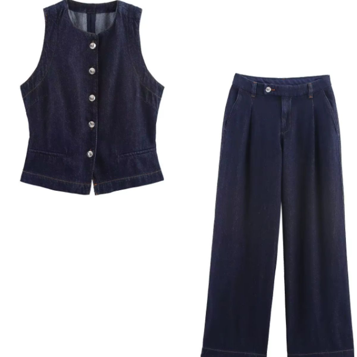 VELVET - Set Denim Évora Azul Oscuro