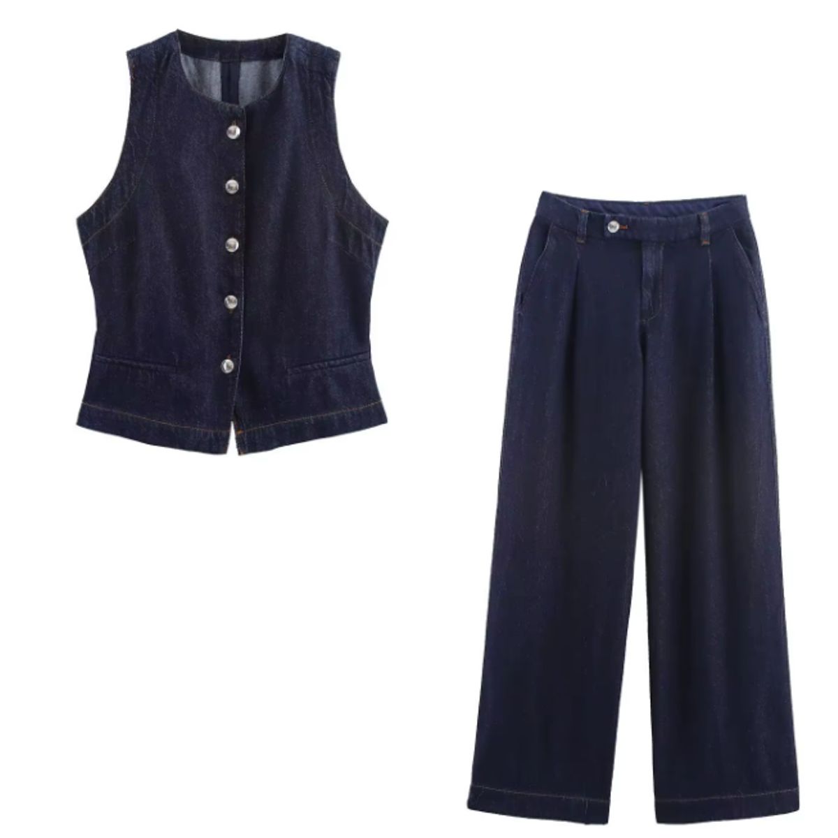 VELVET - Set Denim Évora Azul Oscuro