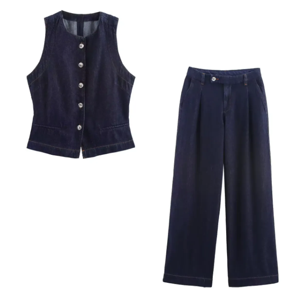 VELVET - Set Denim Évora Azul Oscuro