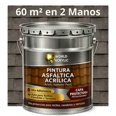 WORLD ACRYLIC - PINTURA - SELLO - IMPERMEABIZANTE - TEJAS ASFALTICA - TINETA 4G GRIS BEIGE
