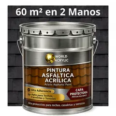 WORLD ACRYLIC - PINTURA - SELLO - IMPERMEABIZANTE - TEJAS ASFALTICA - TINETA 4G GRIS GRAFITO