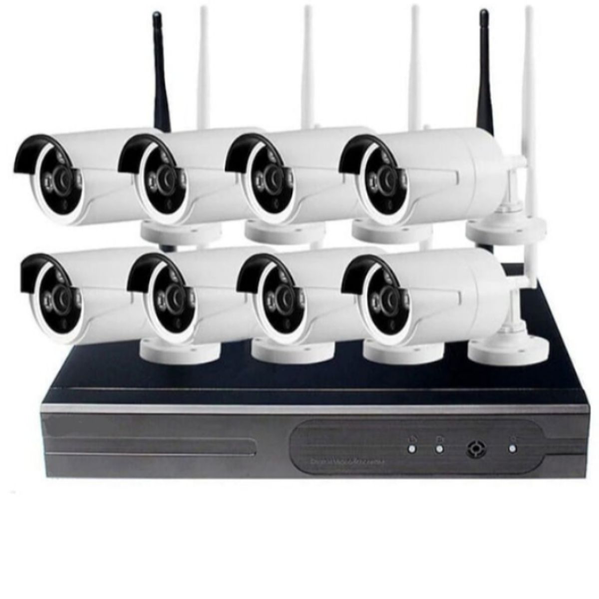 ARTIHOGAR - Kit 8 Camara de Seguridad  Inalambricas HD 1080P con Disco Duro 1 Terabyte