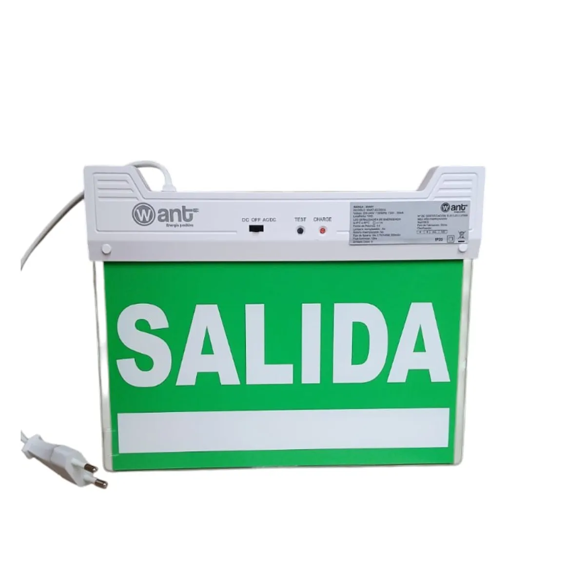 WANT - eñalética Led Ecoees Fondo Verde Letra Salida 3w Fondo Verde