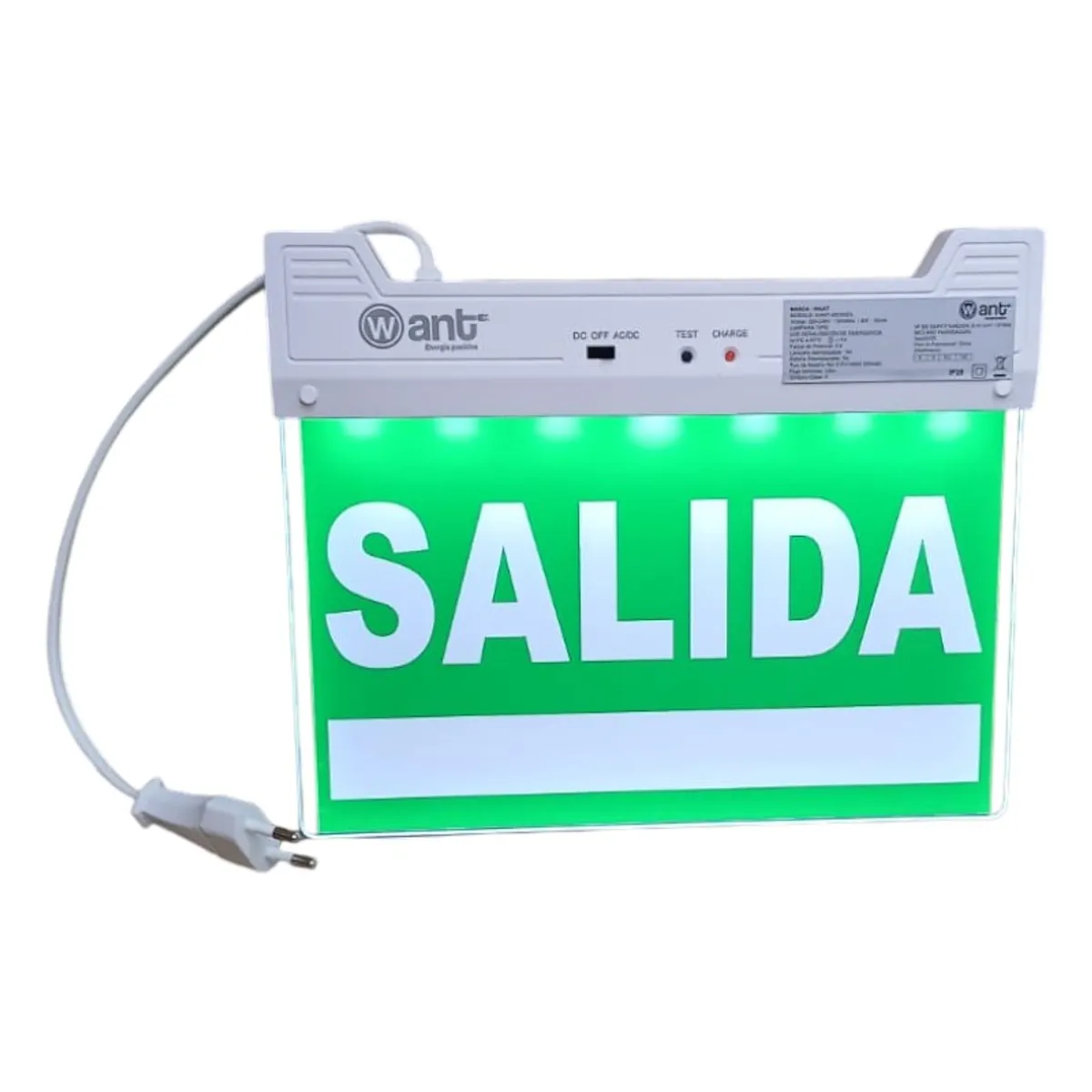WANT - eñalética Led Ecoees Fondo Verde Letra Salida 3w Fondo Verde