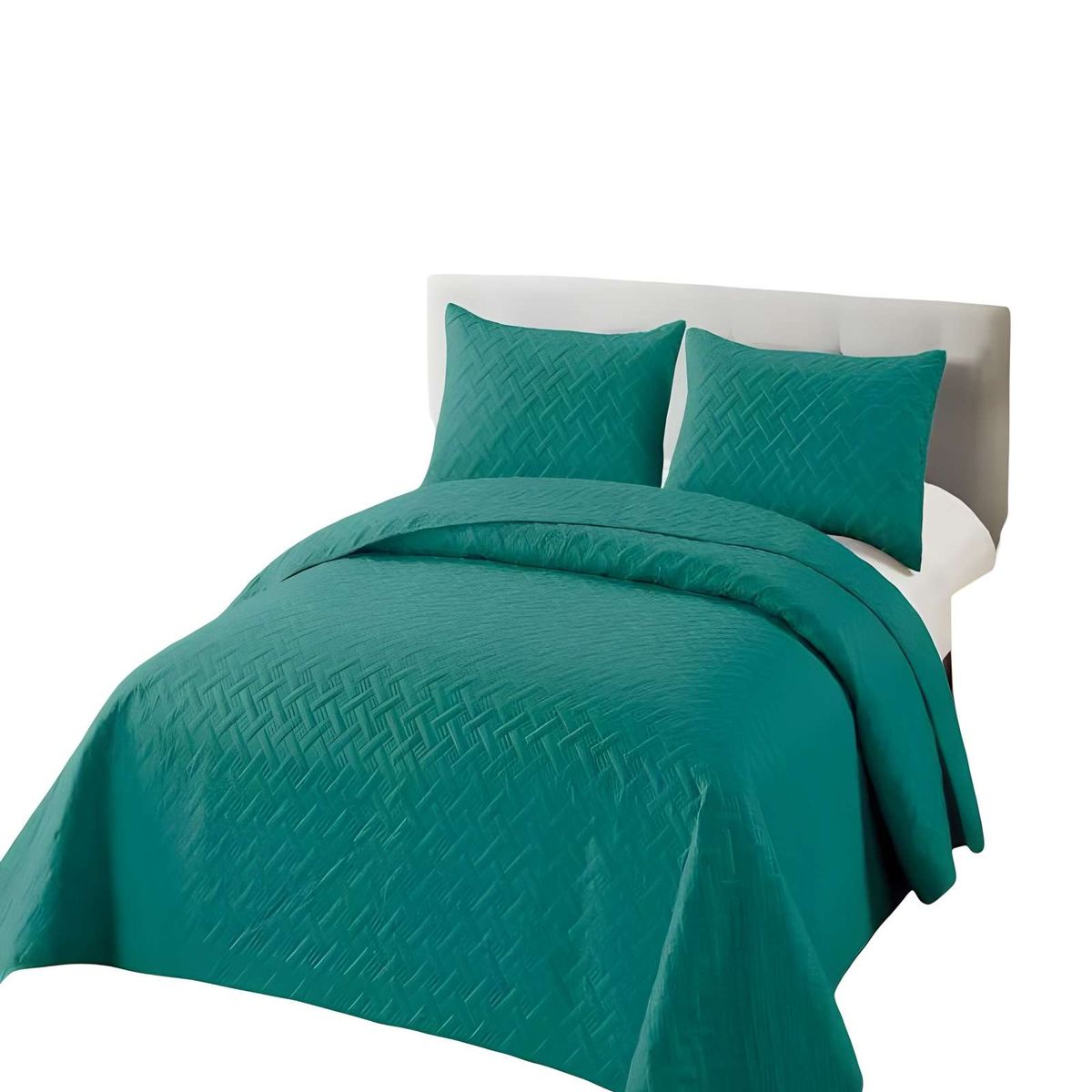 GENERICO - QUILT CUBRECAMA DE VERANO UNICOLOR PLAZA Y MEDIA A4